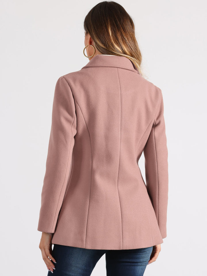 Manteau d’hiver pour femme à boutonnage simple et col | boutonné