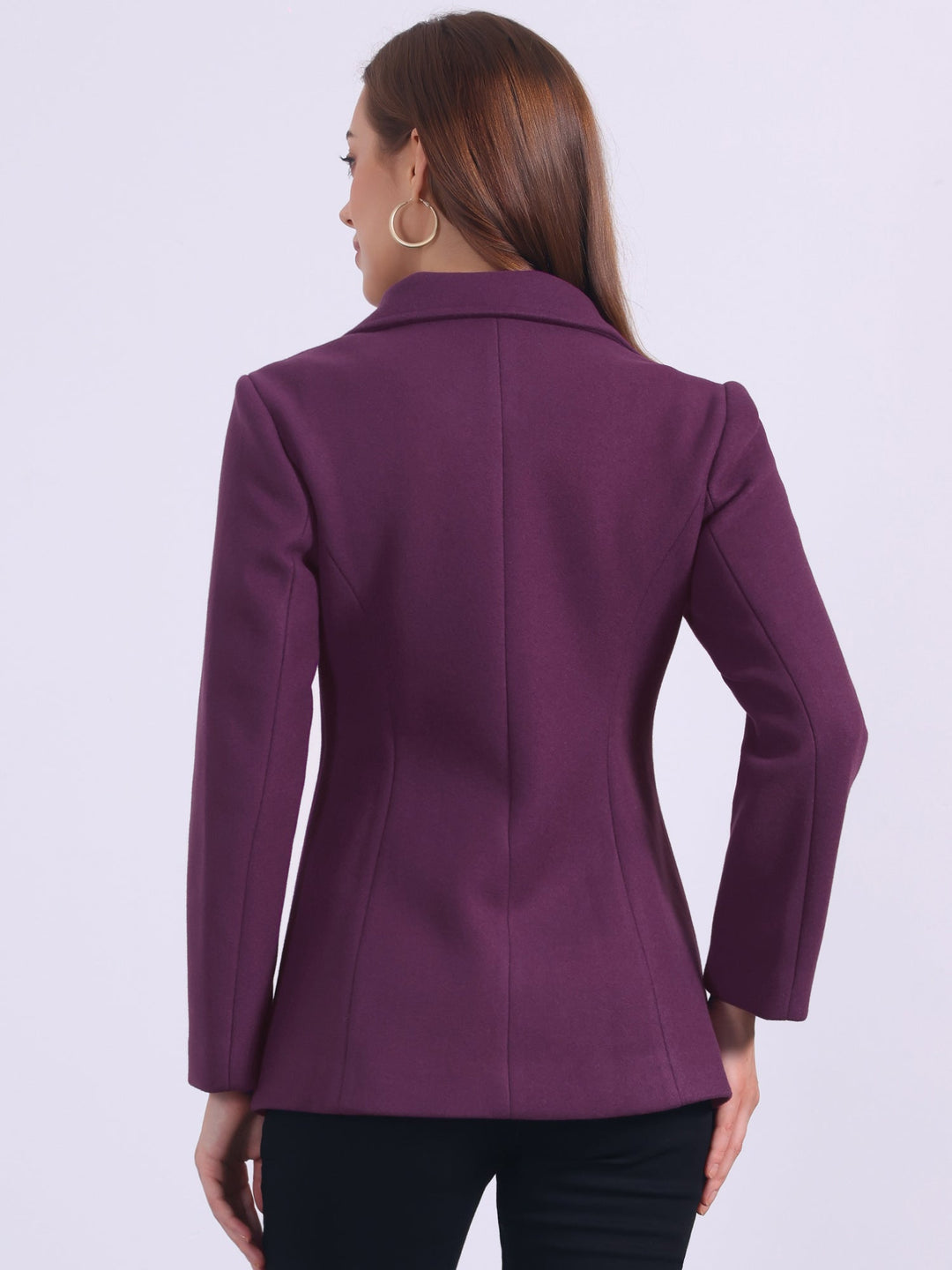 Manteau d’hiver pour femme à boutonnage simple et col | boutonné