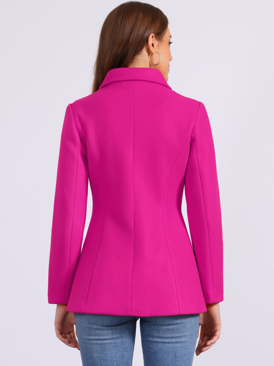 Manteau d’hiver pour femme à boutonnage simple et col | boutonné