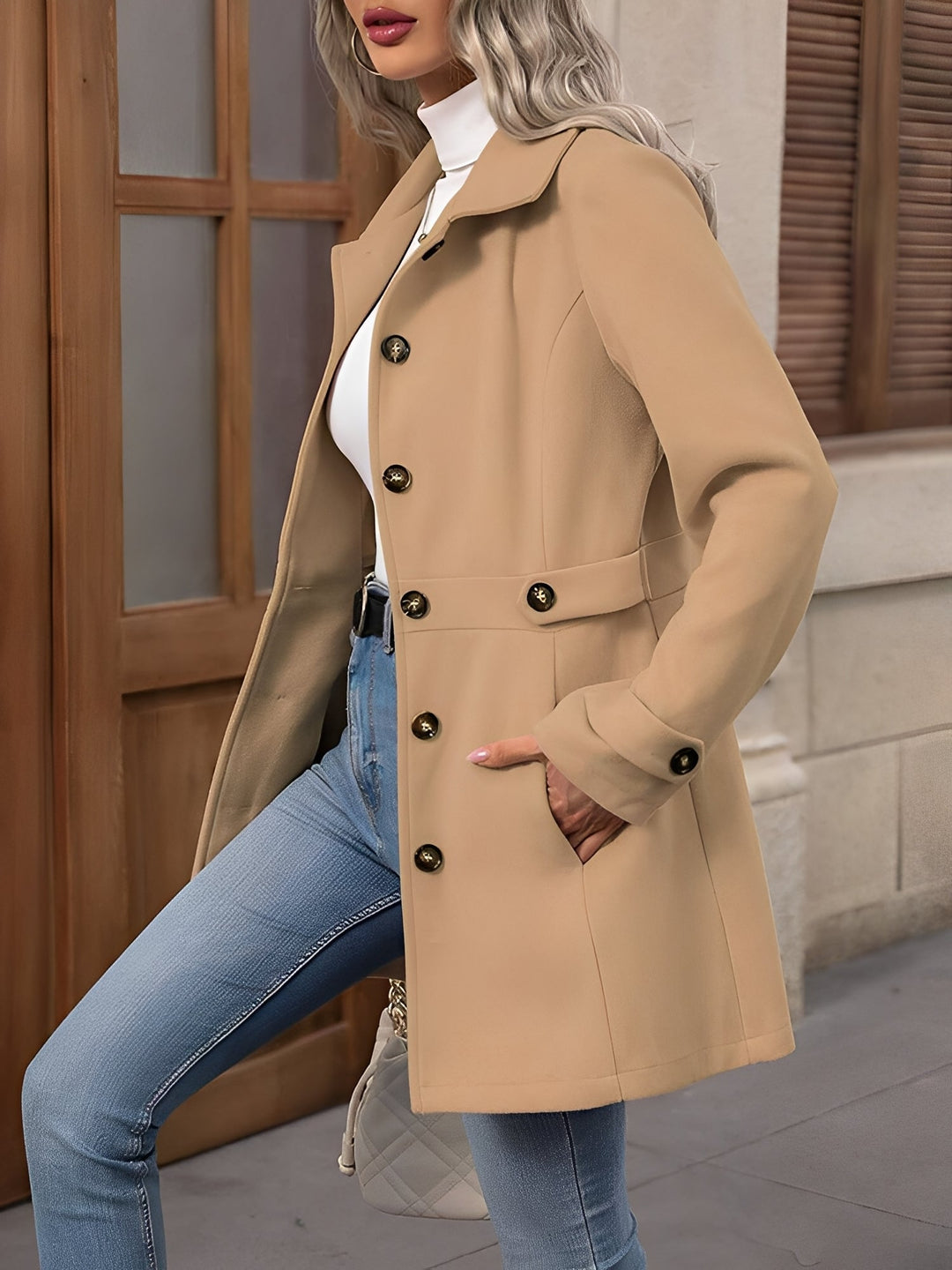 Women's Tailored Belted Winter Coat | Long