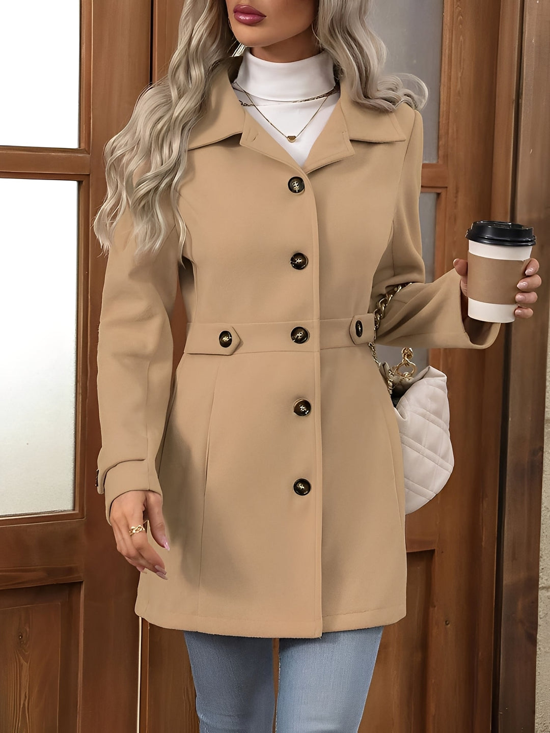 Women's Tailored Belted Winter Coat | Long