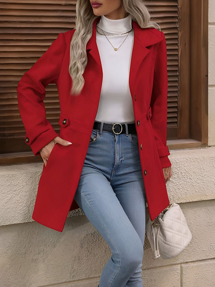 Women's Tailored Belted Winter Coat | Long