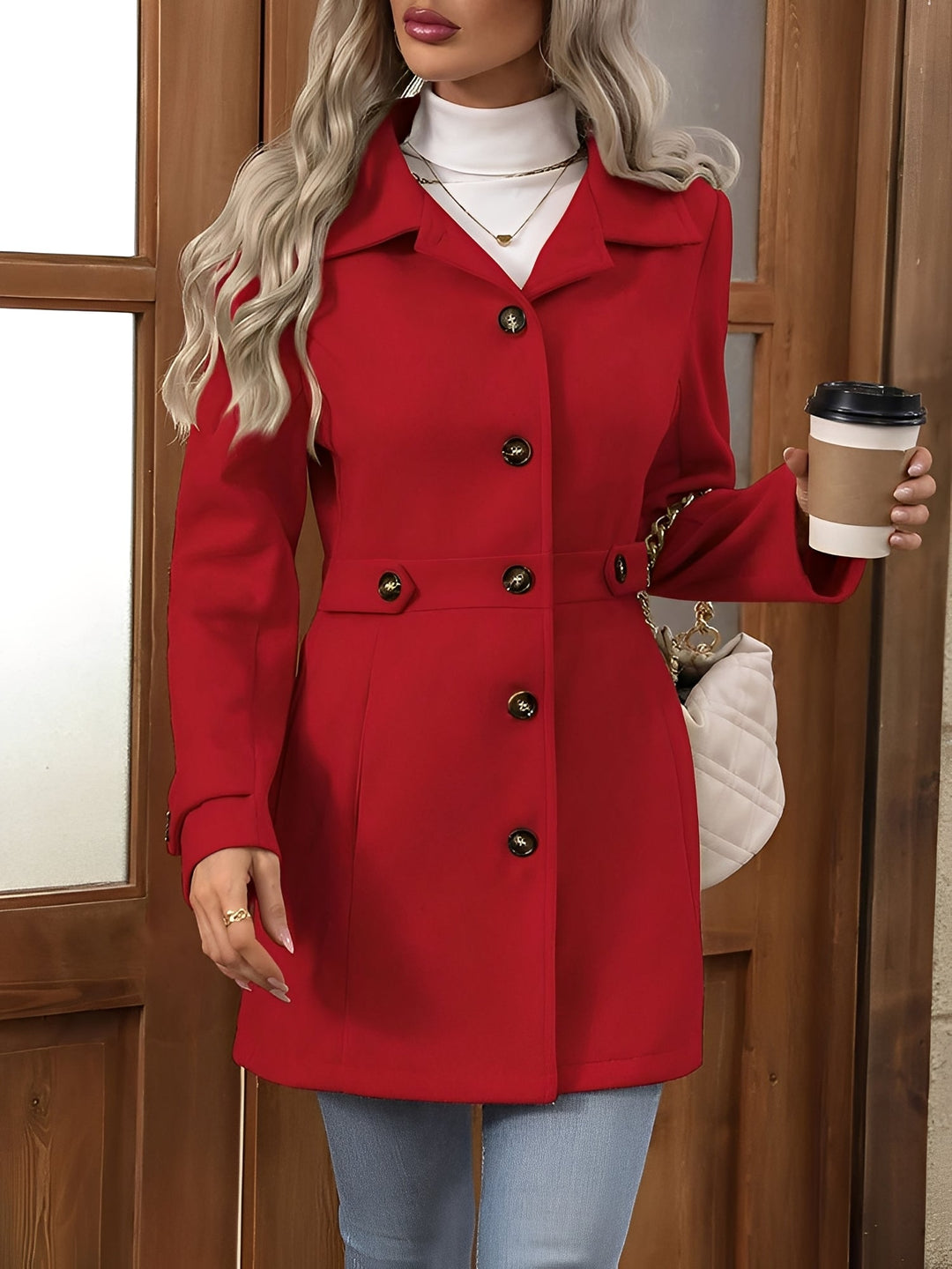 Women's Tailored Belted Winter Coat | Long