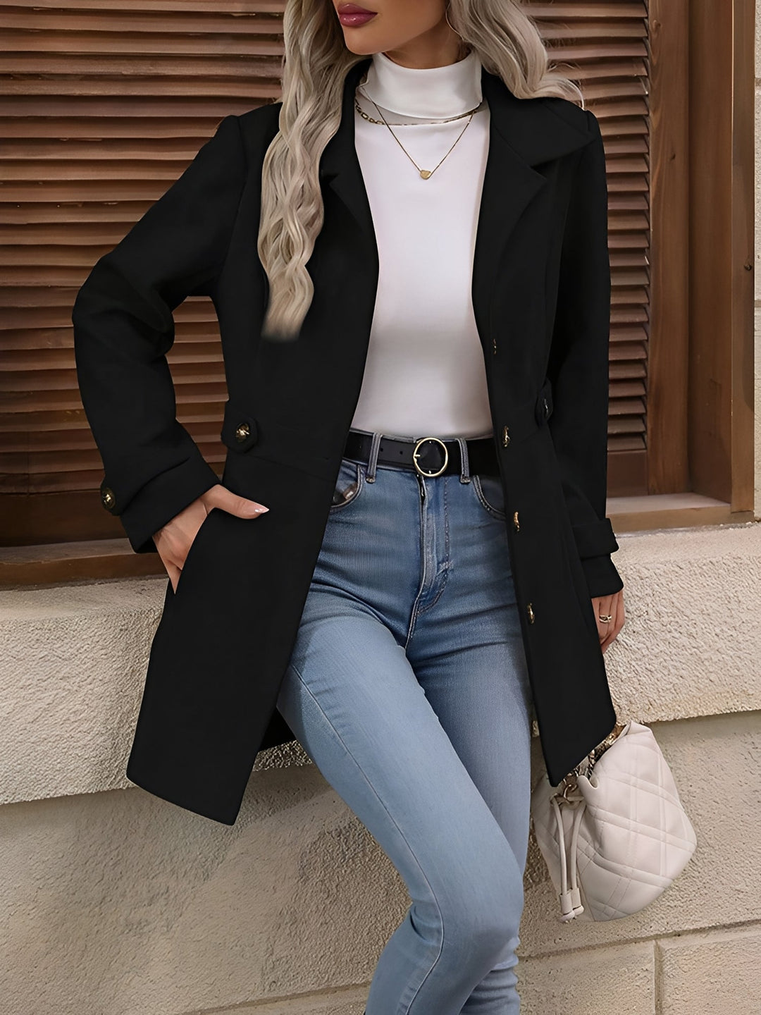 Women's Tailored Belted Winter Coat | Long