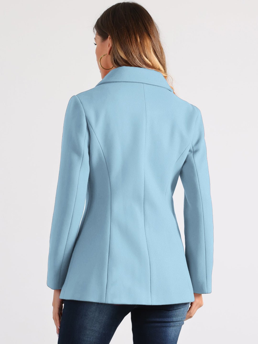 Manteau d’hiver pour femme à boutonnage simple et col | boutonné