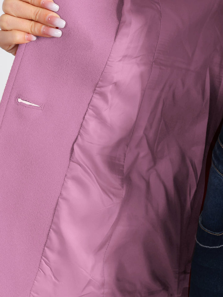 Manteau d’hiver pour femme à boutonnage simple et col | boutonné