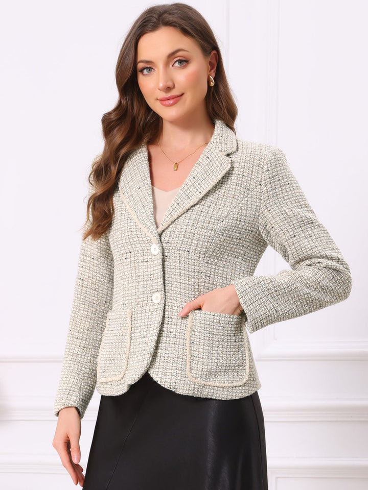 Blazer tricoté à manches longues et coupe ajustée pour femme | Texturé