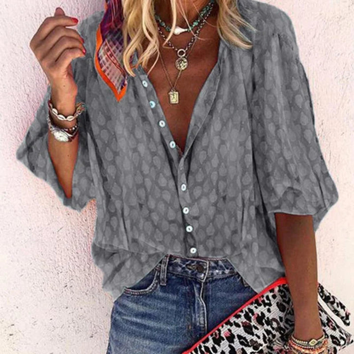 Women's Patterned Summer Shirt | Loose Fit