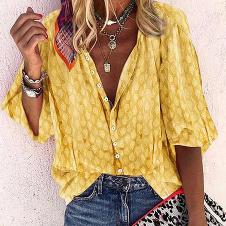 Women's Patterned Summer Shirt | Loose Fit