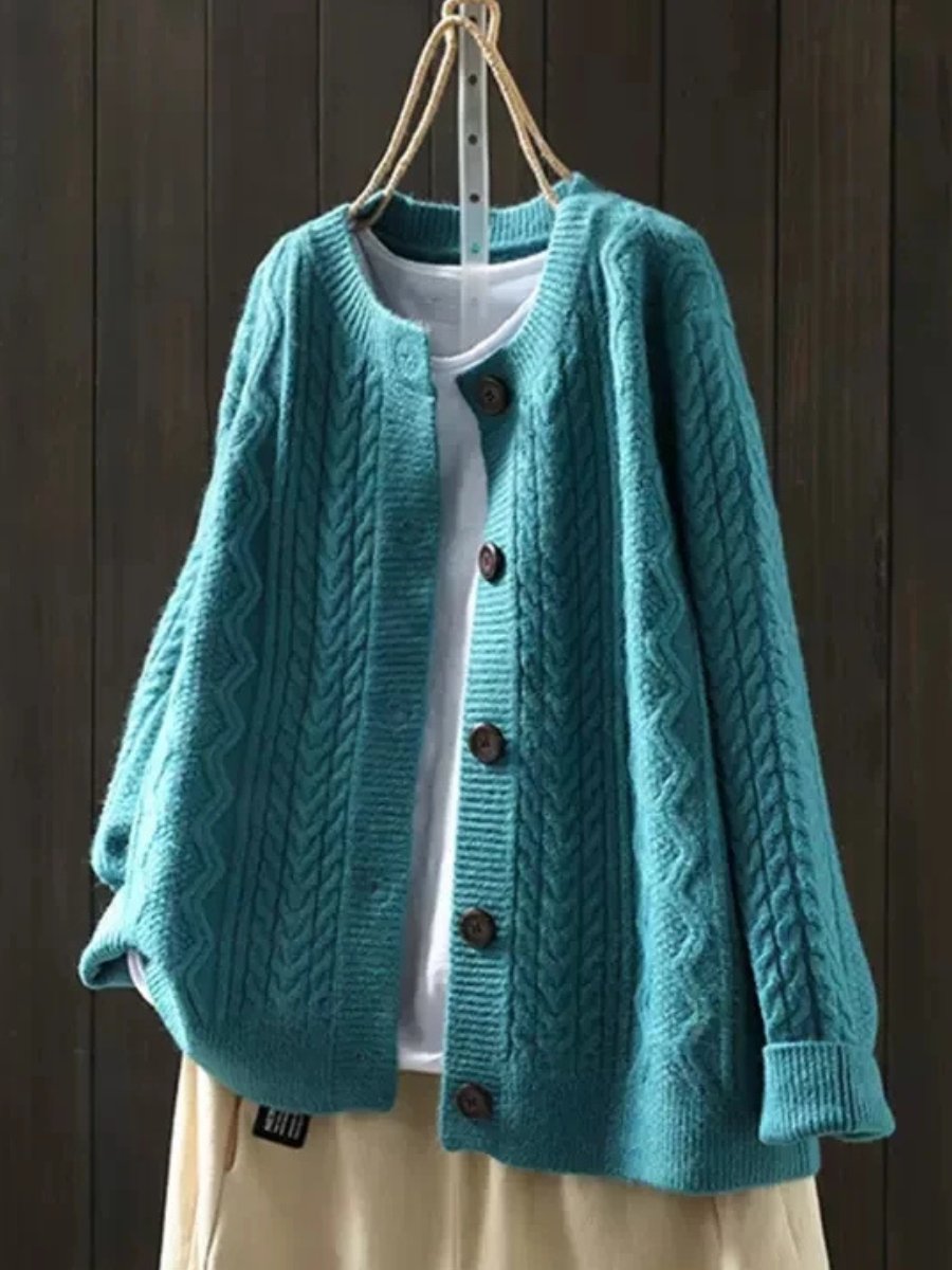 Gilet tricoté boutonné oversize pour femme