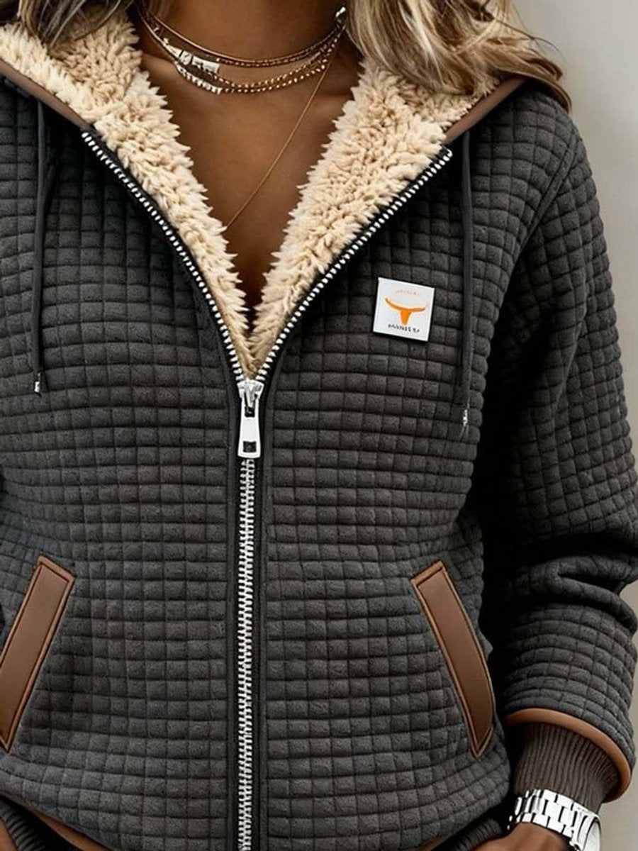 Women's Winter Zip Up Quilted Jacket | Hood