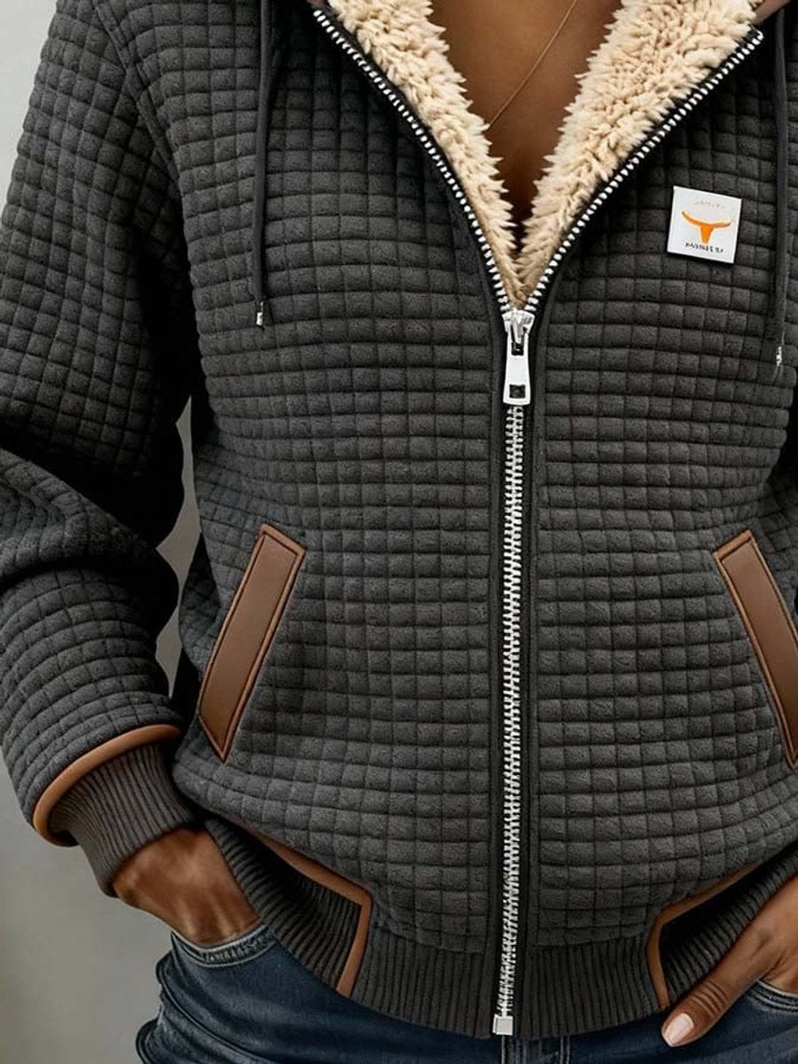 Women's Winter Zip Up Quilted Jacket | Hood
