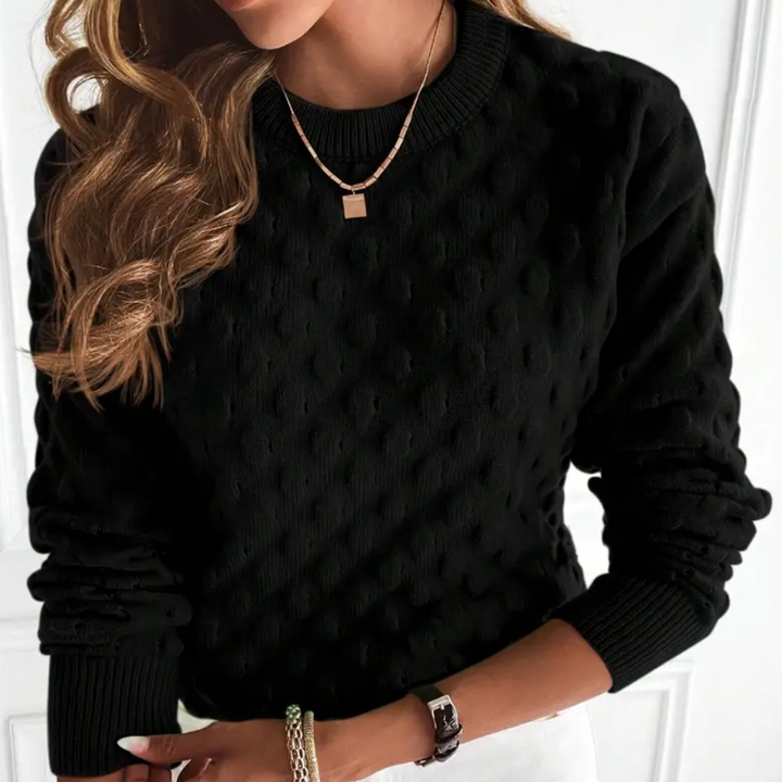 Women's Crewneck Knitted Jumper | Warm