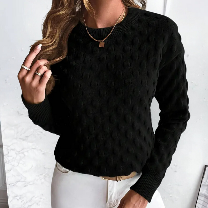 Women's Crewneck Knitted Jumper | Warm